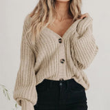 Women's Cardigan V Neck Button Front Long Sleeve – Market Strolls