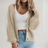 Women's Cardigan V Neck Button Front Long Sleeve – Market Strolls