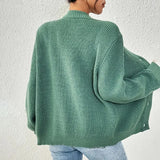 Women's Cardigan V Neck Button Front Ribbed Knit Long Sleeve – Coffee Meetup
