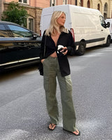 Women's Cargo Pants Wide Leg Side Pocket – Going Out Streetwear