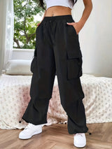 Women's Cargo Parachute Pants Wide Leg – Street Style
