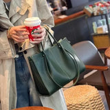 Women's Carryall Tote Bag Open Top Contrast Stitch Dual Handles – Work