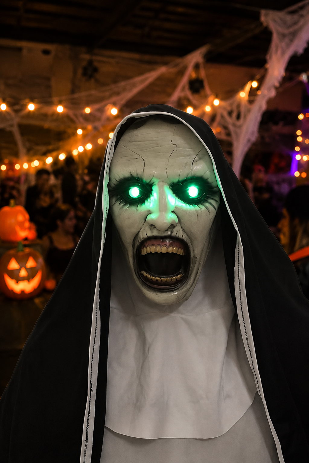 Women's Character Mask Full Face Head Cover Molded Details – Halloween Costume Night