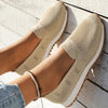 Women's Slip-On Shoes Closed Toe Low Top Knit – Street Style