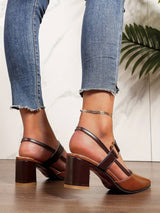 Women's Closed Toe Slingback Block Heels – Going Out Work