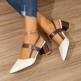 Women's Closed Toe Slingback Block Heels – Going Out Work