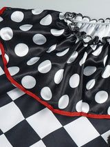 Women's Clown Costume Checkerboard Asymmetric Ruffle Collar – Halloween Parade