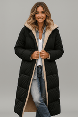 Women’s Coat Hooded Quilted Long Sleeve – Winter Errands