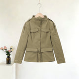 Women's Coat Stand Collar Long Sleeve Flap Pockets – City Commute