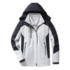 Women's Color Block Rain Jacket Hooded Zip Front – Weather Protection Style