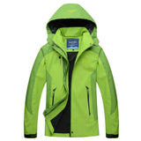 Women's Color Block Rain Jacket Hooded Zip Front – Weather Protection Style
