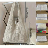 Women's Crochet Tote Bag Rectangular Shoulder Straps – Outdoor Party
