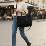 Women's Crossbody Bag Multi Pocket Zip Tote Top Handle – Campus Commute