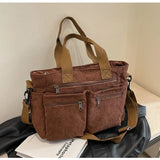 Women's Crossbody Bag Multi Pocket Zip Tote Top Handle – Campus Commute