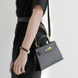 Women's Crossbody Bag Rectangular Top Handle Turn Lock – Going Out