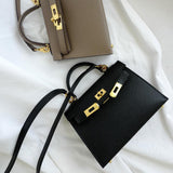 Women's Crossbody Bag Rectangular Top Handle Turn Lock – Going Out