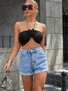 Women's Denim Shorts High Waist Zip Fly – Beach Vacation Summer