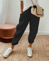 Women's Drawstring Pants Tapered Leg Side Pockets – Daytime Travel