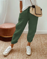 Women's Drawstring Pants Tapered Leg Side Pockets – Daytime Travel