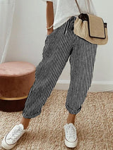 Women's Drawstring Pants Tapered Leg Side Pockets – Daytime Travel