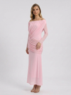 Women's Fall Wedding Guest Dress Off Shoulder Long Sleeve – Dinner Party