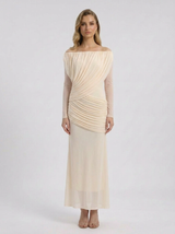 Women's Fall Wedding Guest Dress Off Shoulder Long Sleeve – Dinner Party