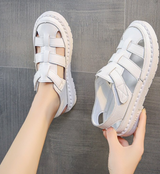 Women's Fisherman Sandals Multi-Strap Closed Toe Flat Buckle – Beach Vacation