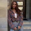 Women's Flannel Shirt Plaid Button Front Chest Pocket – Coffee Runs