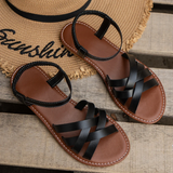 Women's Flat Sandals Open Toe Crisscross Strap Ankle Band – Vacation Wear