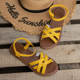 Women's Flat Sandals Open Toe Crisscross Strap Ankle Band – Vacation Wear