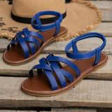 Women's Flat Sandals Open Toe Crisscross Strap Ankle Band – Vacation Wear
