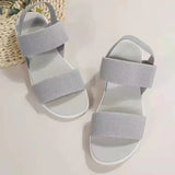 Women's Flat Sandals Open Toe Elastic Strap – Casual Summer Everyday