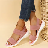 Women's Flat Sandals Open Toe Elastic Strap – Casual Summer Everyday