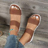 Women's Flat Sandals Open Toe Elastic Strap – Casual Summer Everyday