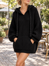 Women’s Fleece Hoodie Drawstring Hood Kangaroo Pocket Ribbed Trim – Cabin Weekends