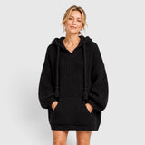 Women’s Fleece Hoodie Drawstring Hood Kangaroo Pocket Ribbed Trim – Cabin Weekends