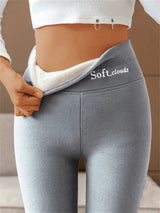 Women’s Fleece-Lined Pants High Waist Wide Waistband Tapered Leg – Winter Travel Days