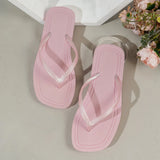 Women's Flip Flops Square Footbed Toe Post Strap – Poolside Resort