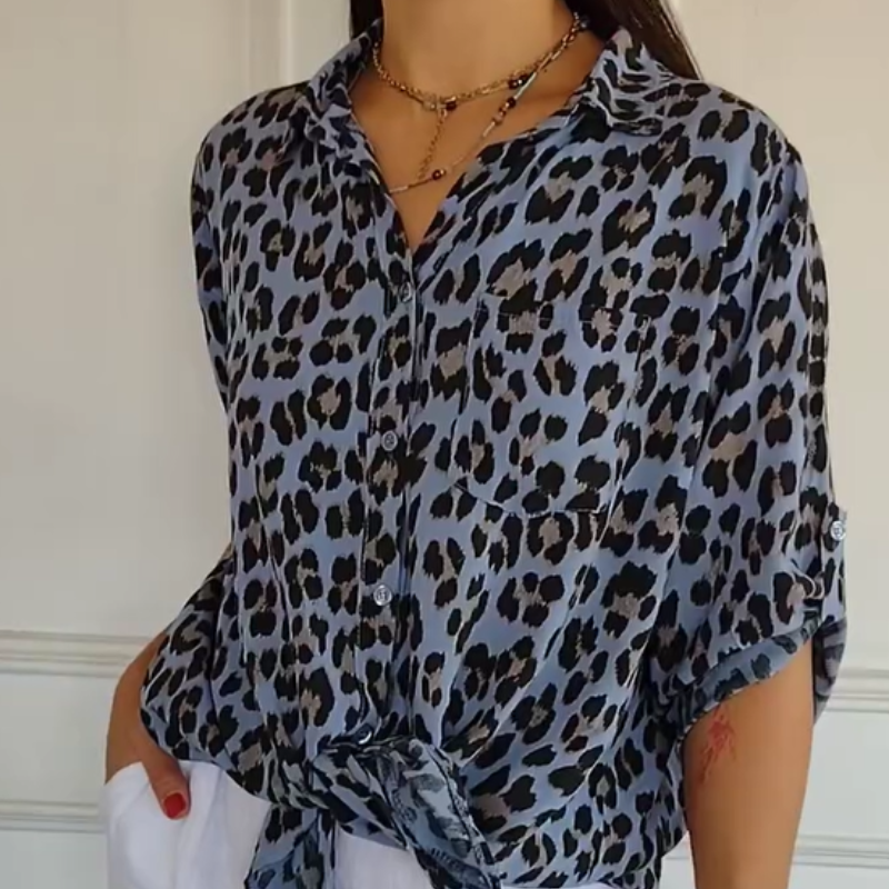Women's Floral Button Down Shirt Long Sleeve Collar – Summer Wear