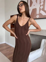 Women's Floral Maxi Dress Sleeveless Deep V-Neck Straps – Wedding Guest