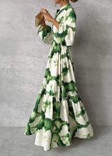 Women's Floral Maxi Dress V Neck Ruffle Tiered – Wedding Guest
