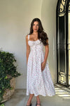 Women's Floral Midi Dress Bustier Sleeveless – Garden Party