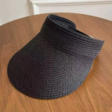 Women's Foldable Wide Brim Sun Hat Open Top Back Strap – Outdoor Brunch