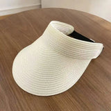 Women's Foldable Wide Brim Sun Hat Open Top Back Strap – Outdoor Brunch