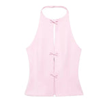 Women's Halter Top Cut Out Sleeveless Cropped – Going Out