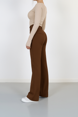 Women’s High-Waist Pants Wide Leg Front Seam – Office Presentations