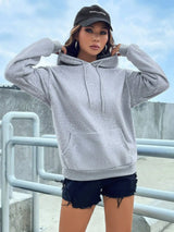 Women's Hoodie Drawstring Long Sleeve Kangaroo Pocket – City Streetwear