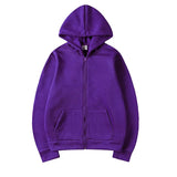 Women's Hoodie Full Zip Front Pocket Ribbed Hem – Everyday Streetwear