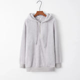 Women's Hoodie Teddy Half Zip Long Sleeve Kangaroo Pocket – Streetwear Layer