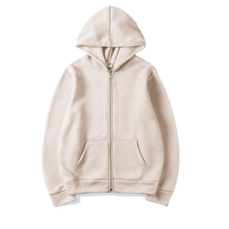 Women's Hoodie Zip Front Long Sleeve Kangaroo Pocket – Daily Streetwear